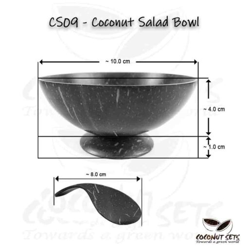 Coconut Salad Bowl Dimension