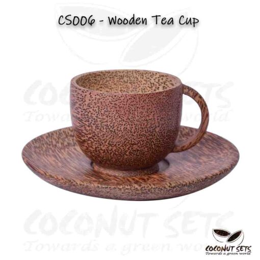 Coconut Wood Tea cup with Saucer