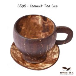 Coconut Shell Tea Cup with Saucer
